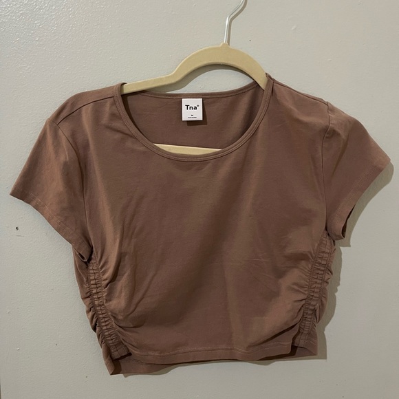 TNA Tops - Dusty rose TNA aritzia cropped shirt